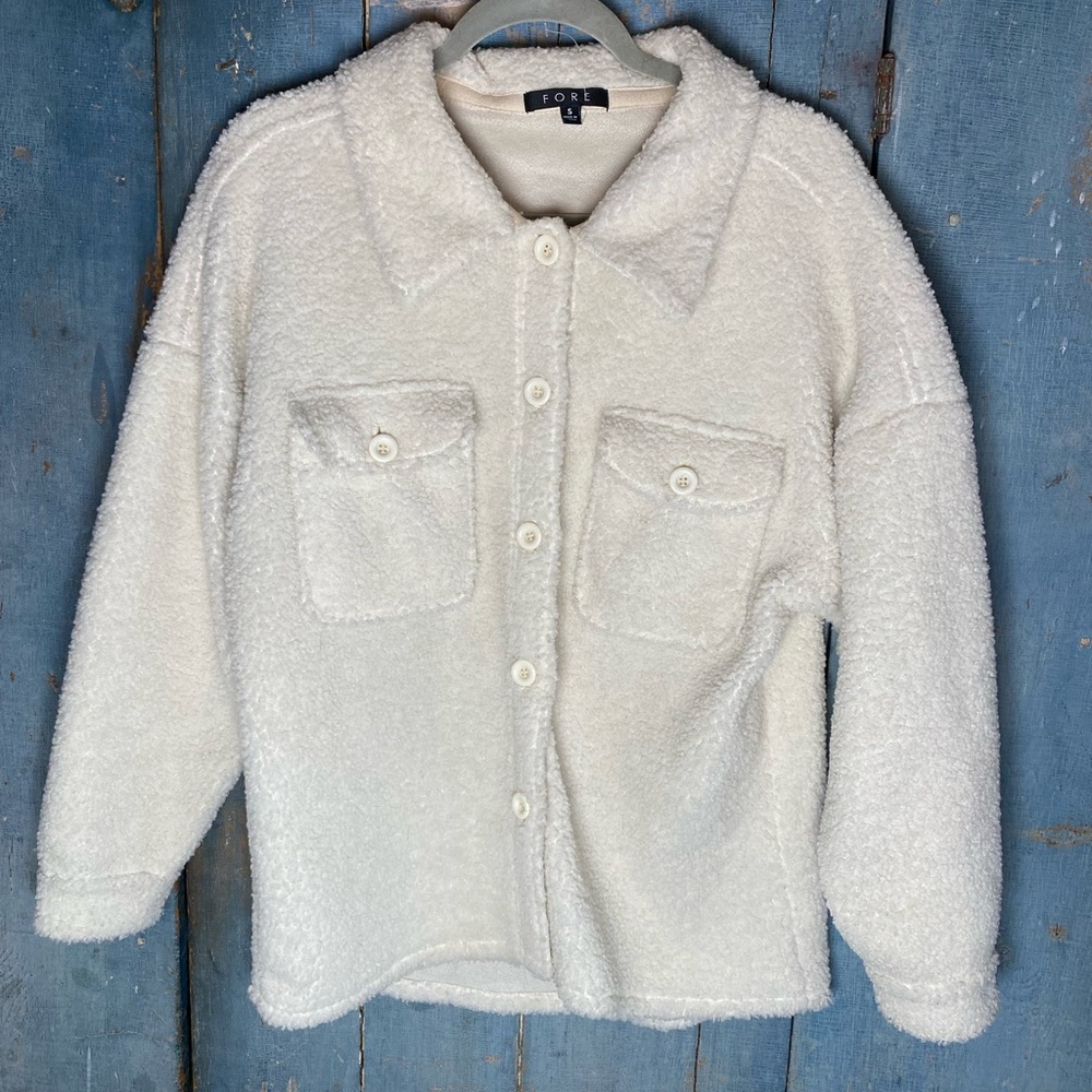 FORE Cream Fuzzy Jacket